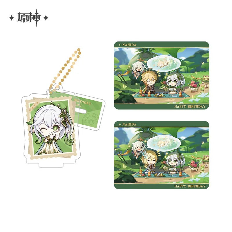 Genshin Impact Capturing the Good Times Series Stand Keychain& Collection Card