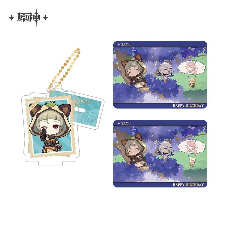 Genshin Impact Capturing the Good Times Series Stand Keychain& Collection Card