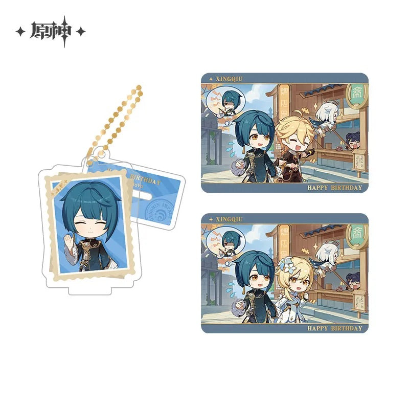 Genshin Impact Capturing the Good Times Series Stand Keychain& Collection Card