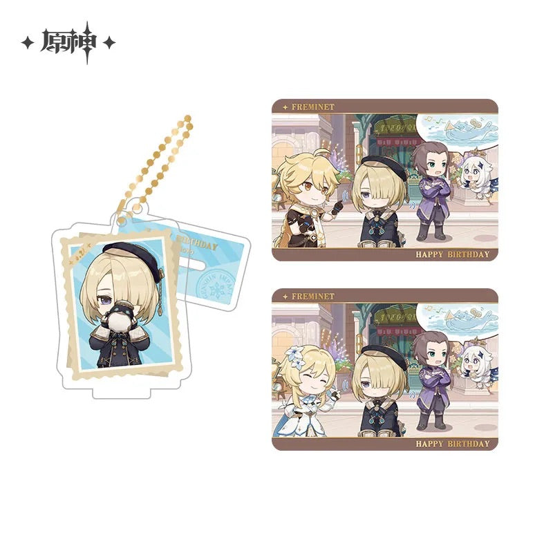 Genshin Impact Capturing the Good Times Series Stand Keychain& Collection Card