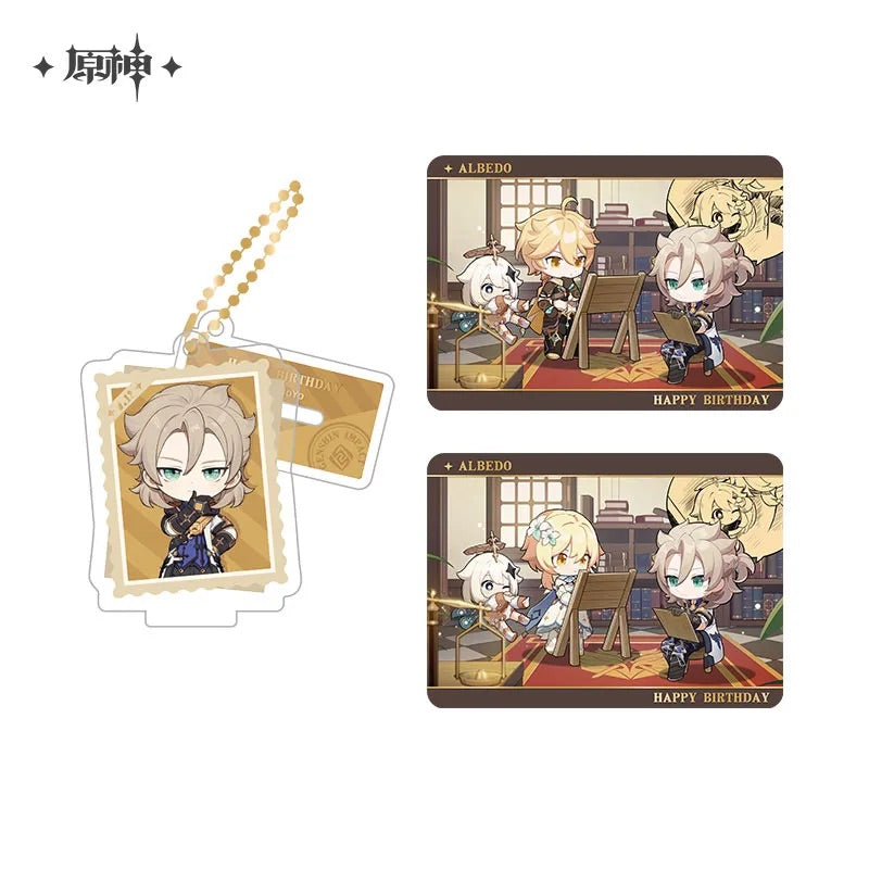 Genshin Impact Capturing the Good Times Series Stand Keychain& Collection Card