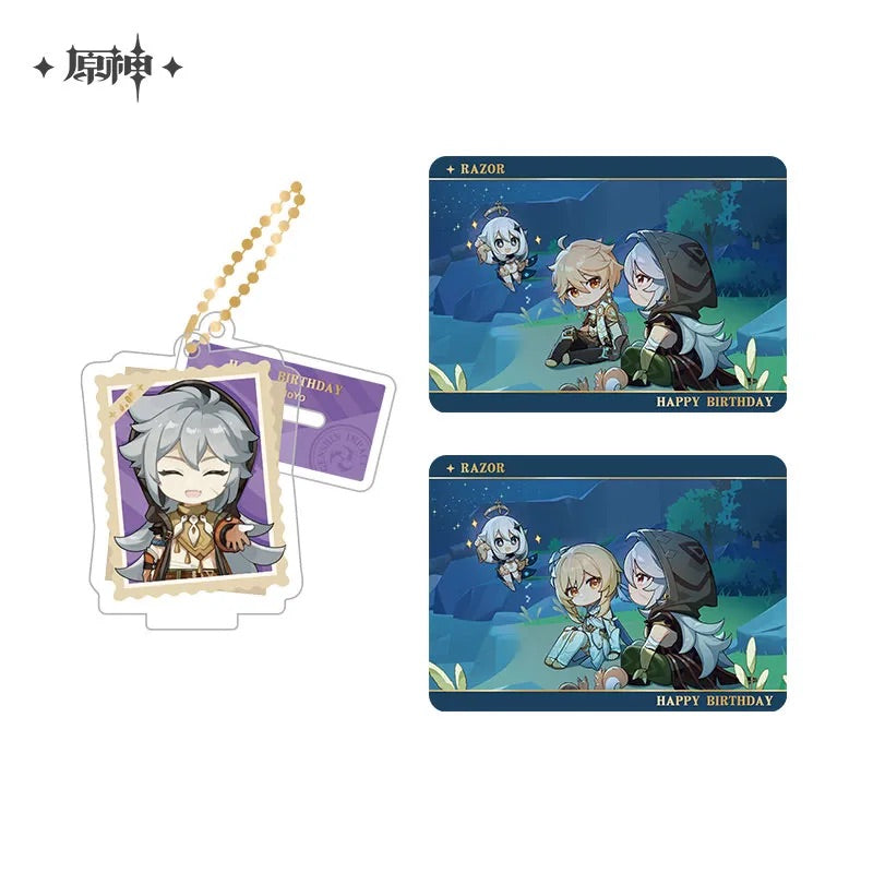 Genshin Impact Capturing the Good Times Series Stand Keychain& Collection Card