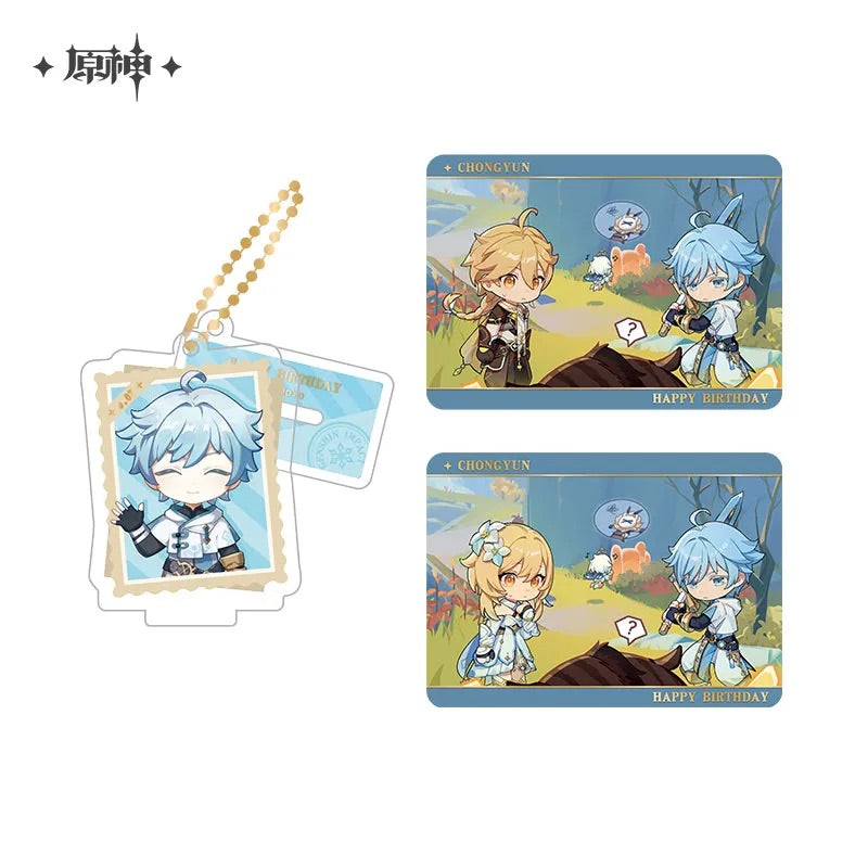 Genshin Impact Capturing the Good Times Series Stand Keychain& Collection Card