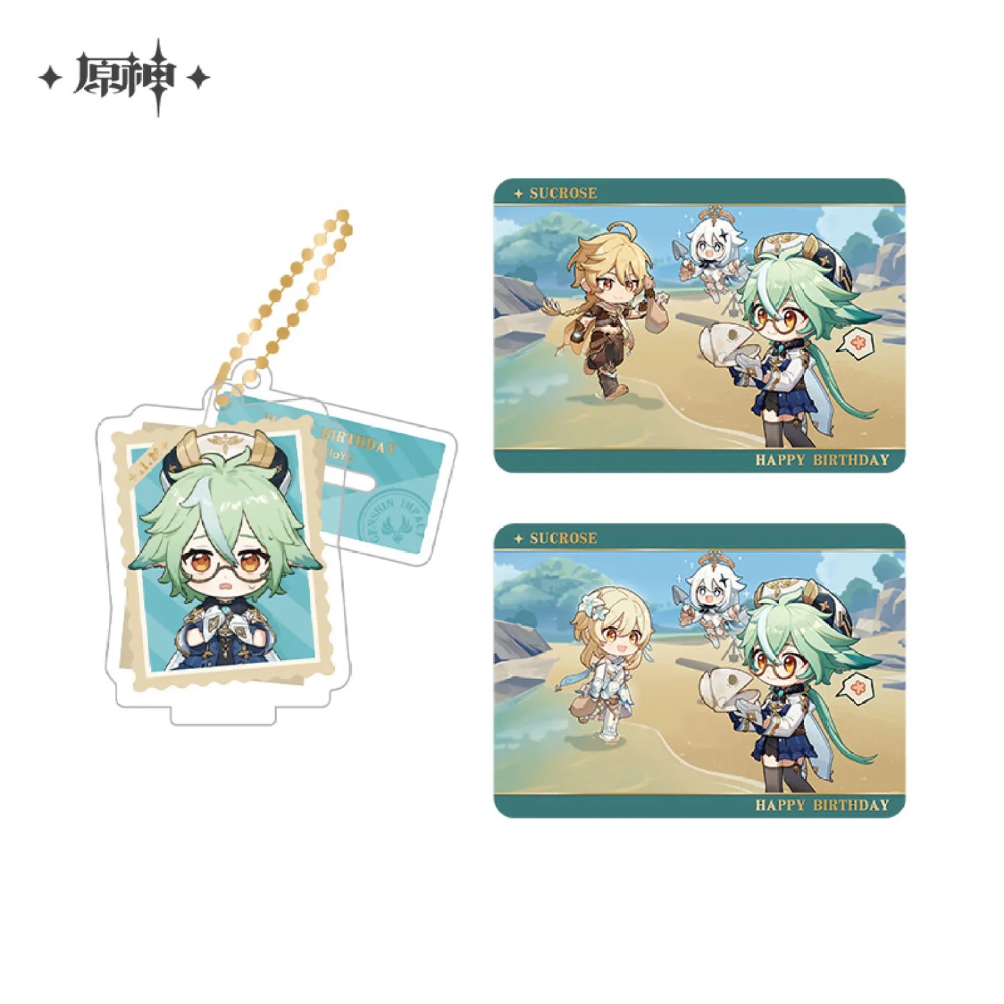 Genshin Impact Capturing the Good Times Series Stand Keychain& Collection Card