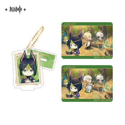 Genshin Impact Capturing the Good Times Series Stand Keychain& Collection Card