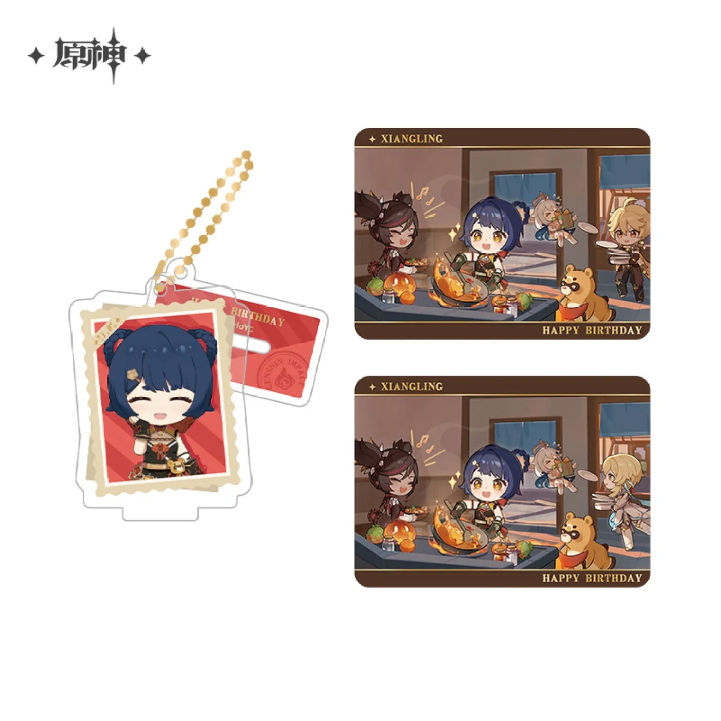 Genshin Impact Capturing the Good Times Series Stand Keychain& Collection Card