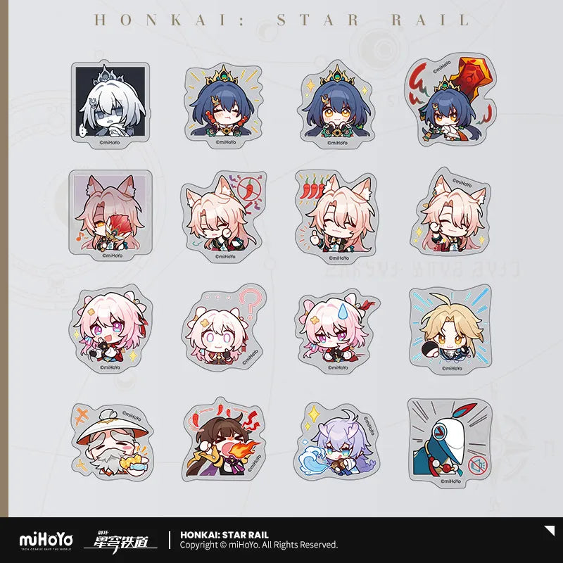 Honkai: Star Rail Pom-Pom Exhibition Series Chibi Sticker Box