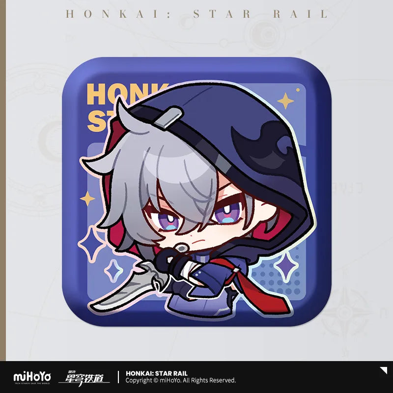 Honkai: Star Rail Pom-Pom Exhibition Series Square Tinplate Badge