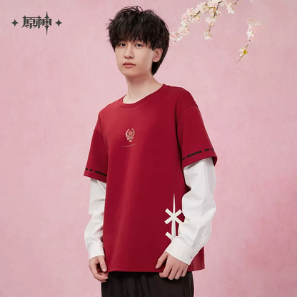 Genshin Impact Yae Miko Impression Series Patchwork Long-Sleeved T-shirt