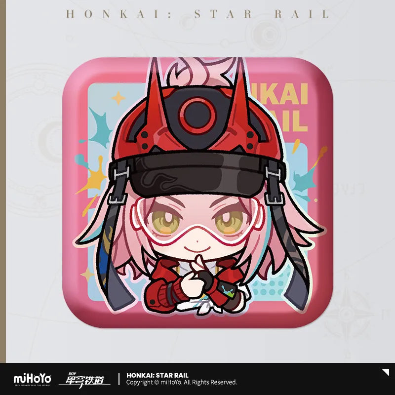 Honkai: Star Rail Pom-Pom Exhibition Series Square Tinplate Badge