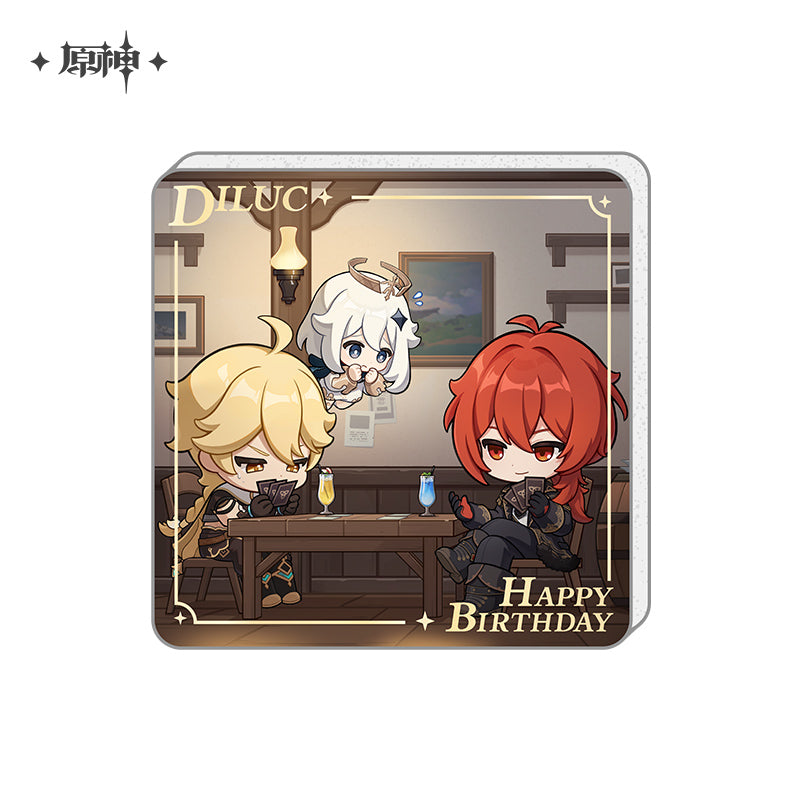 Genshin Impact Happy Birthday Series Acrylic Refrigerator Magnet