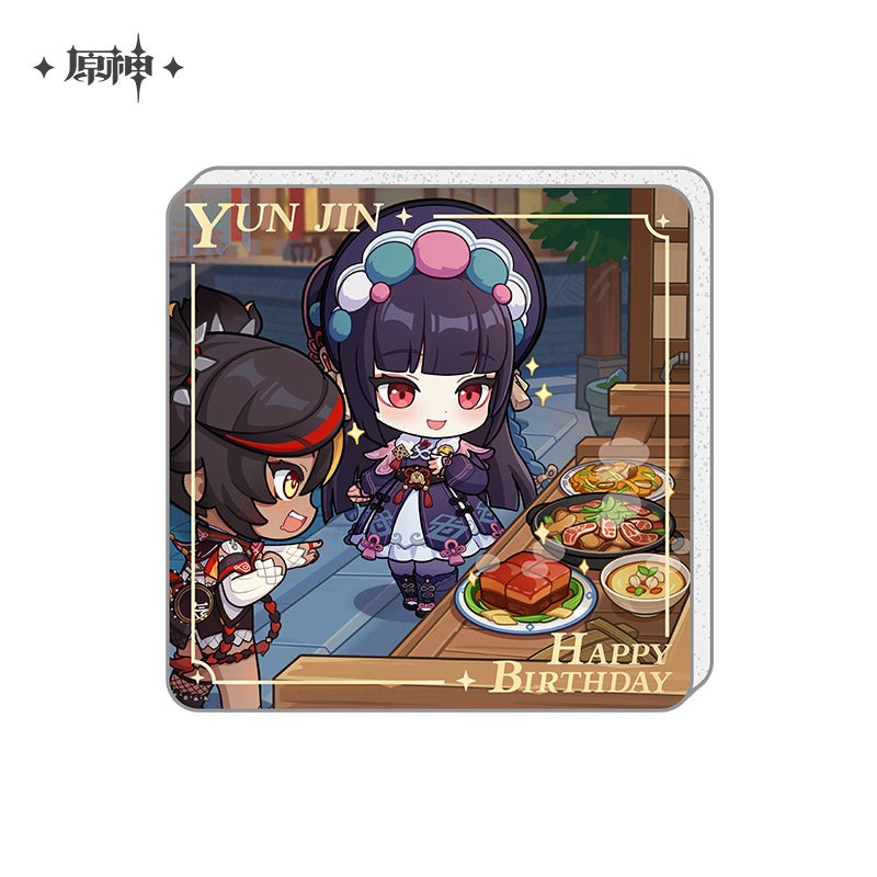 Genshin Impact Happy Birthday Series Acrylic Refrigerator Magnet