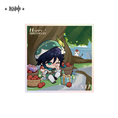 Genshin Impact Happy Birthday Series Mini Shikishi Card Board