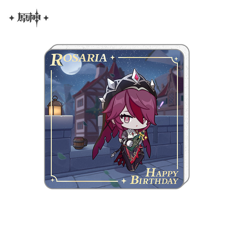 Genshin Impact Happy Birthday Series Acrylic Refrigerator Magnet