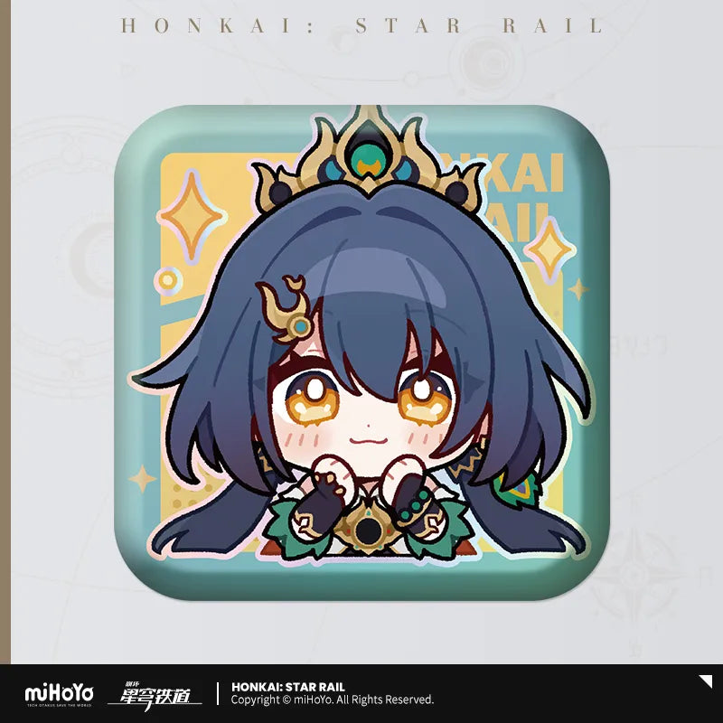 Honkai: Star Rail Pom-Pom Exhibition Series Square Tinplate Badge