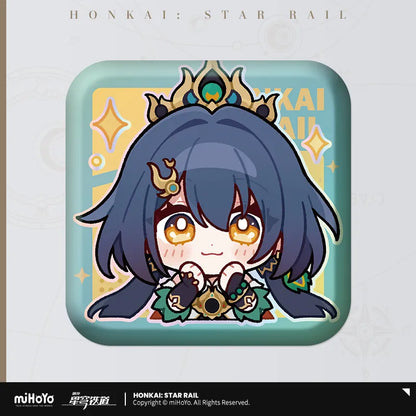 Honkai: Star Rail Pom-Pom Exhibition Series Square Tinplate Badge