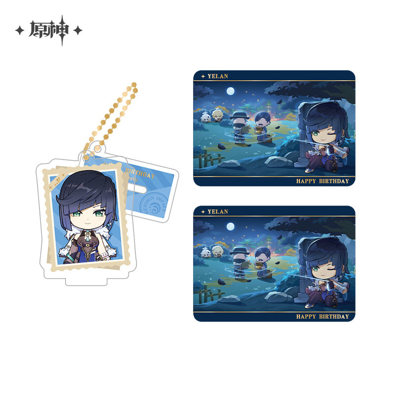 Genshin Impact Capturing the Good Times Series Stand Keychain& Collection Card