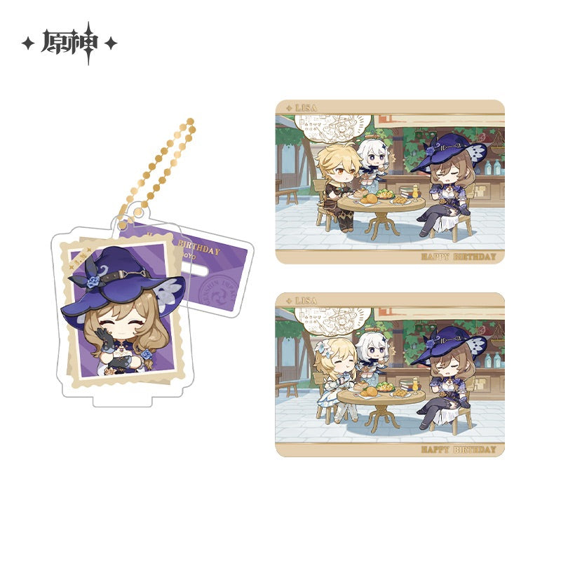 Genshin Impact Capturing the Good Times Series Stand Keychain& Collection Card