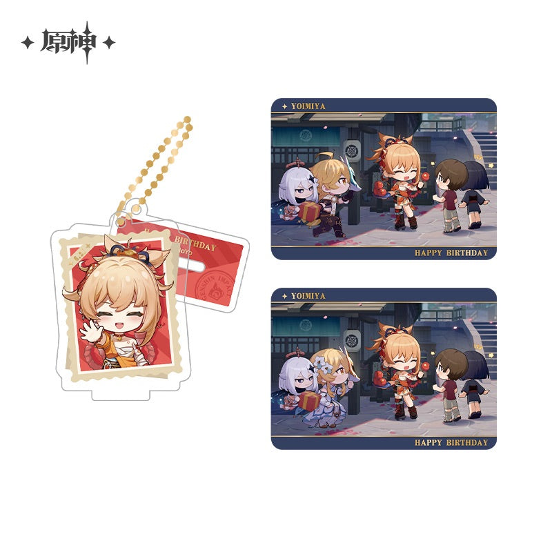 Genshin Impact Capturing the Good Times Series Stand Keychain& Collection Card