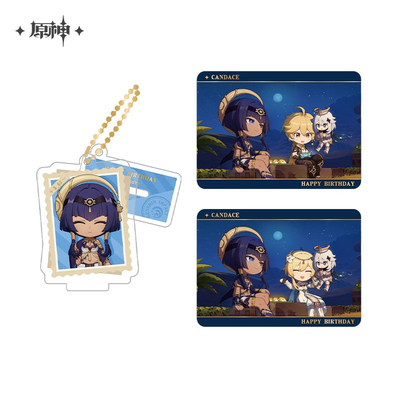 Genshin Impact Capturing the Good Times Series Stand Keychain& Collection Card