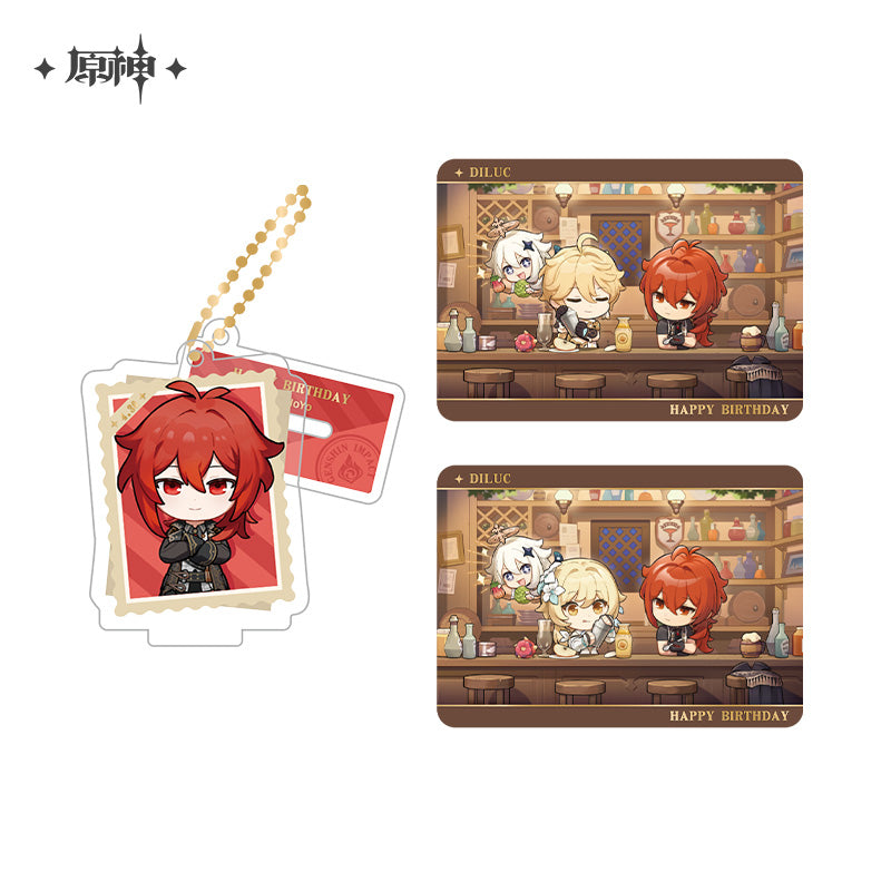 Genshin Impact Capturing the Good Times Series Stand Keychain& Collection Card